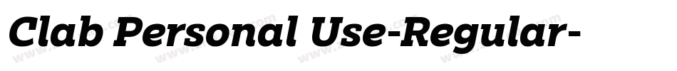 Clab Personal Use-Regular字体转换